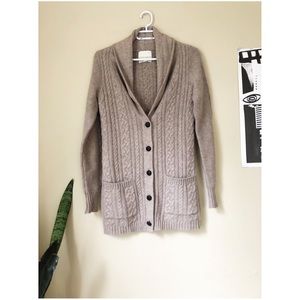 Oatmeal cream cashmere cardigan